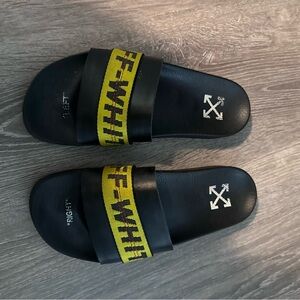 Off White Mens Industrial Pool Slides